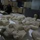 Busts from the ancient Syrian city of Palmyra awaiting restoration at the National Museum in Damascus after their recovery from the Islamic State by Syrian army troops, 2017.